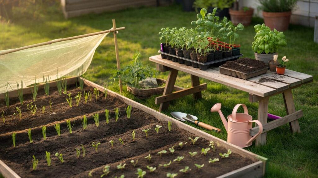 Gemüsebeet im März