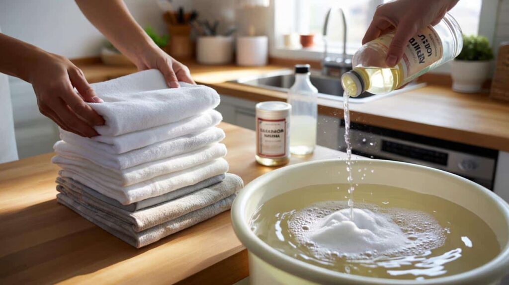 Mit diesem einfachen Küchen-Trick wurden meine grauen Tücher wieder strahlend weiß