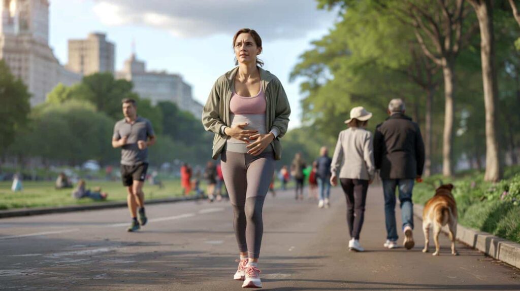 Peinlich beim Spazierengehen