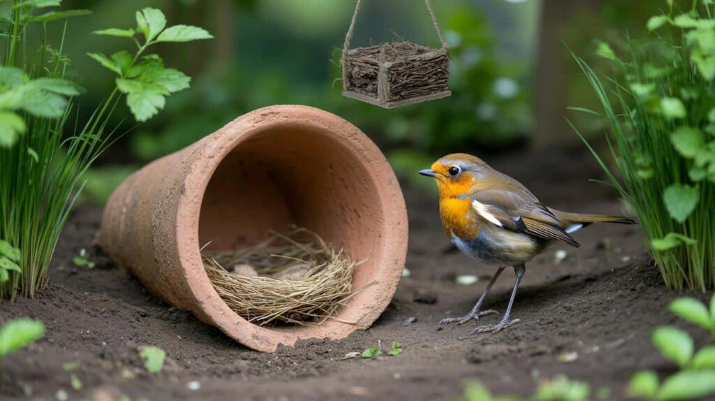 Rotkehlchen im Garten