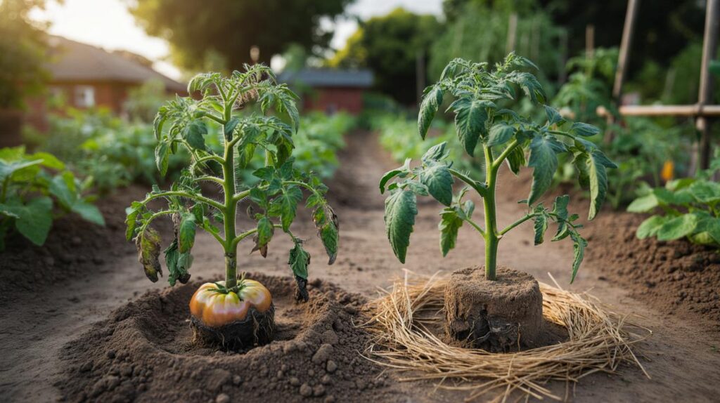 Tomaten faulen am Stiel
